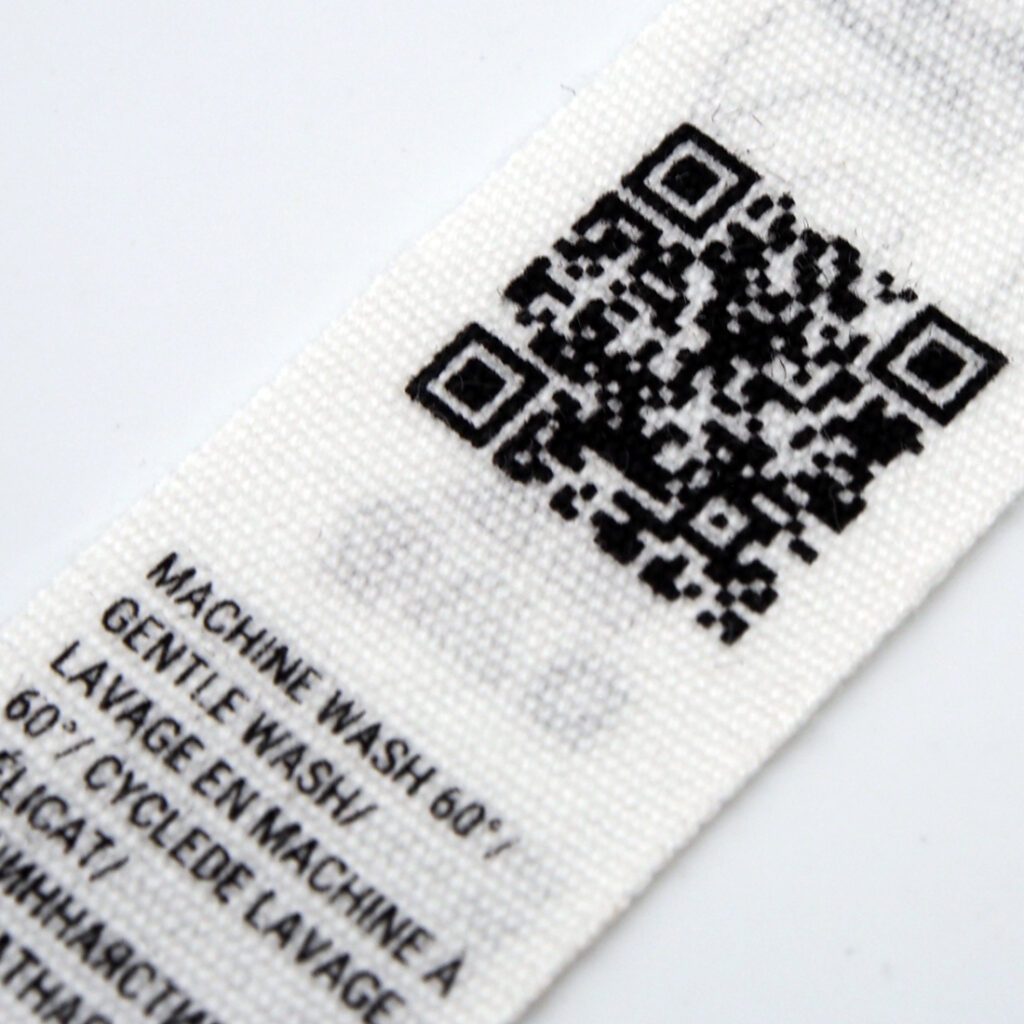 Ein Etikett mit QR Code